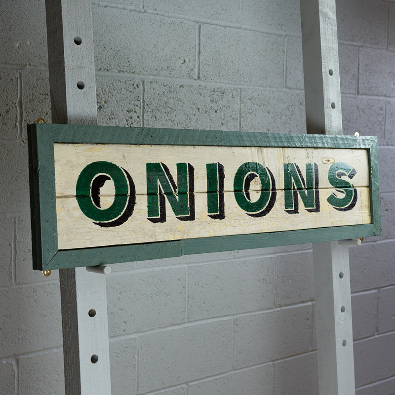 Andrew Kitchen | Design Shop | Hand Painted Sign | Onions