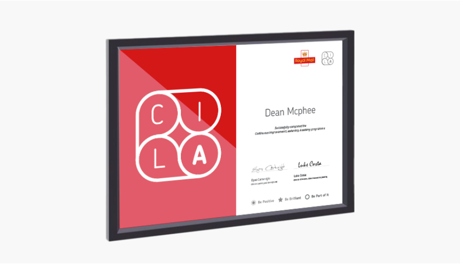 red and white certificate design