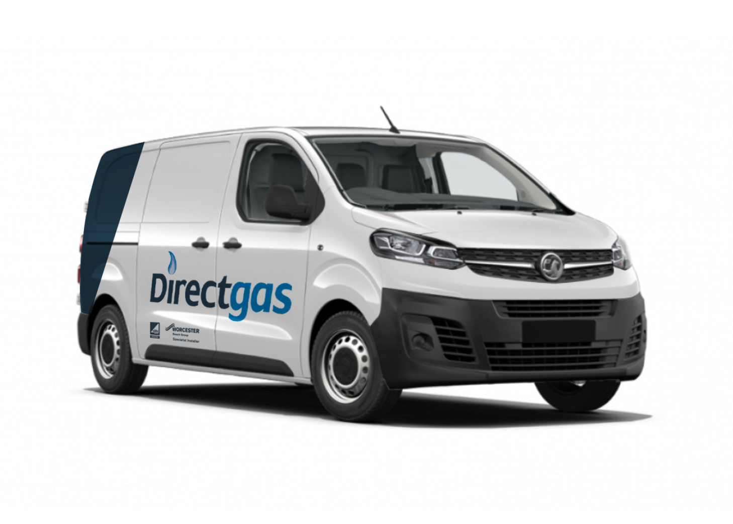 Vehicle Graphics – Direct Gas Vauxhall Vivaro this applied vinyl graphics