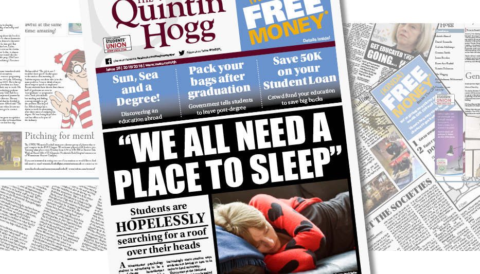 Andrew Kitchen | Editorial Design | Quintin Hogg | Newspaper Design