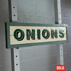 Andrew Kitchen | Design Shop | Hand Painted Sign | Onions