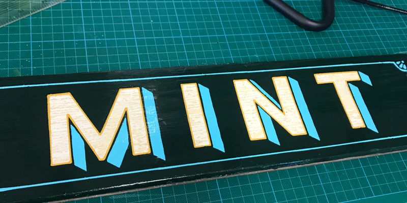 Mint Sign | Andrew Kitchen | Design Shop | Hand Painted Sign | Mint | Enamel Paint