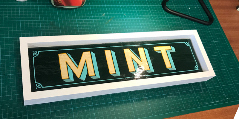 Mint Sign | Andrew Kitchen | Design Shop | Hand Painted Sign | Mint | Enamel Paint