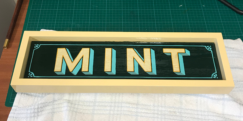 Mint Sign | Andrew Kitchen | Design Shop | Hand Painted Sign | Mint | Enamel Paint