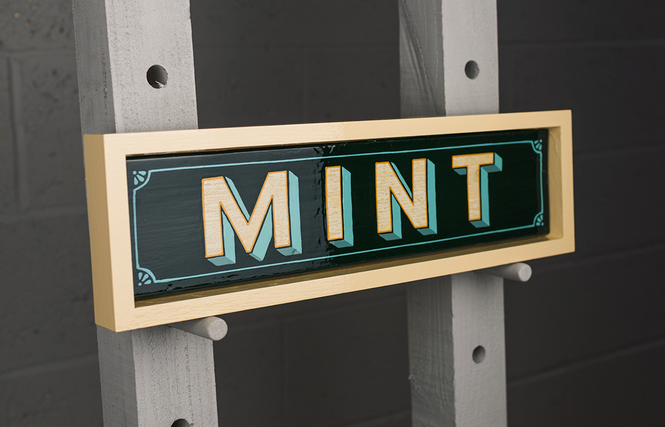 Mint Sign | Andrew Kitchen | Design Shop | Hand Painted Sign | Mint | Enamel Paint