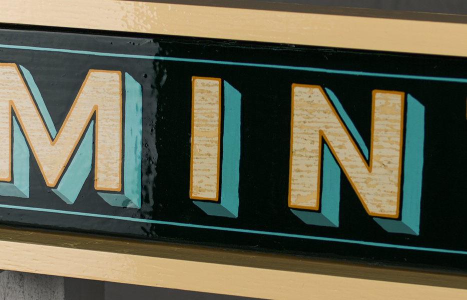 Mint Sign | Andrew Kitchen | Design Shop | Hand Painted Sign | Mint | Enamel Paint